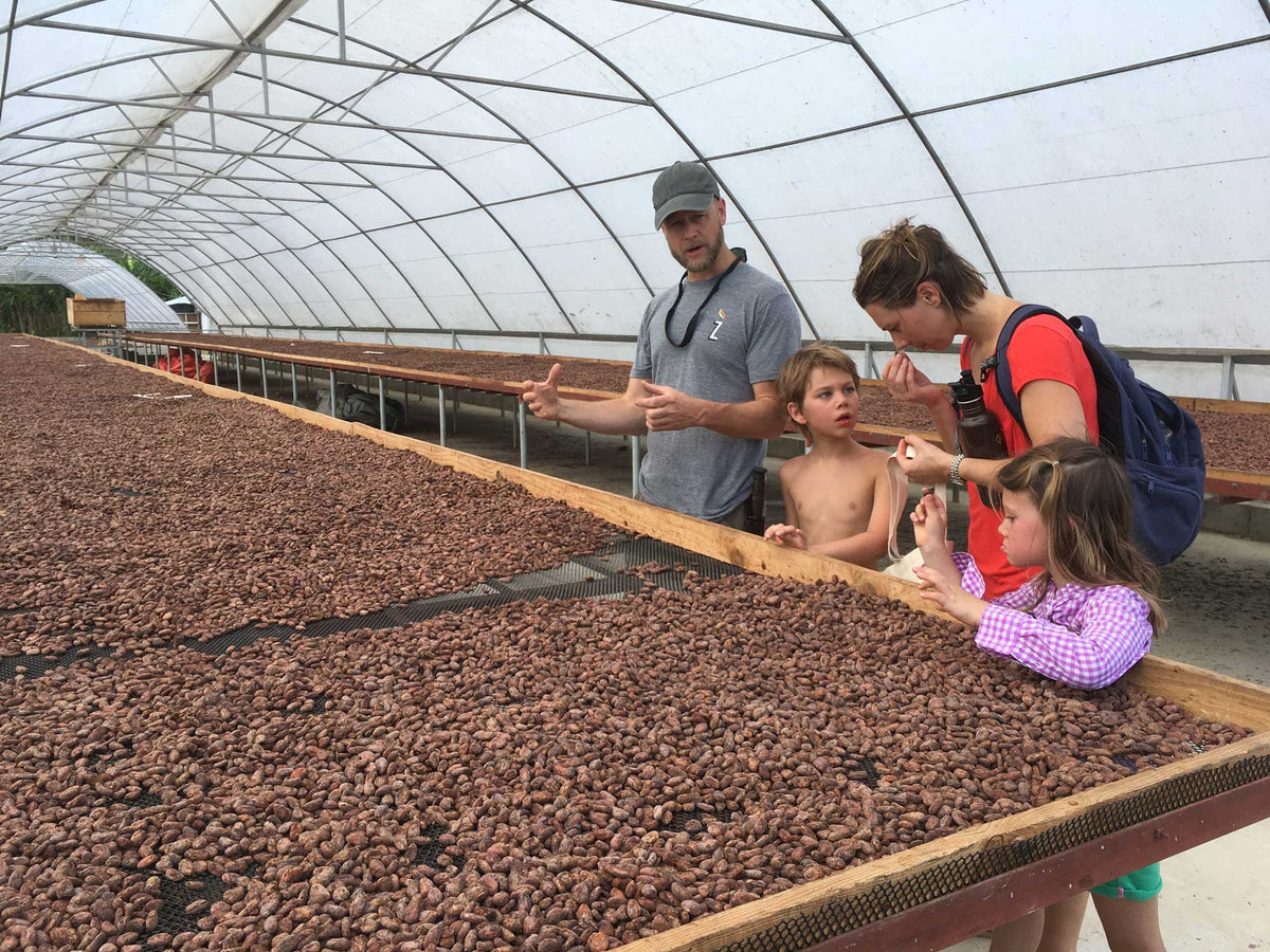 The drying racks are covered for better temperature control.